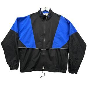 Vintage 90s Asics Gore-Tex Windbreaker Jacket Mens Large Zip Black Blue
